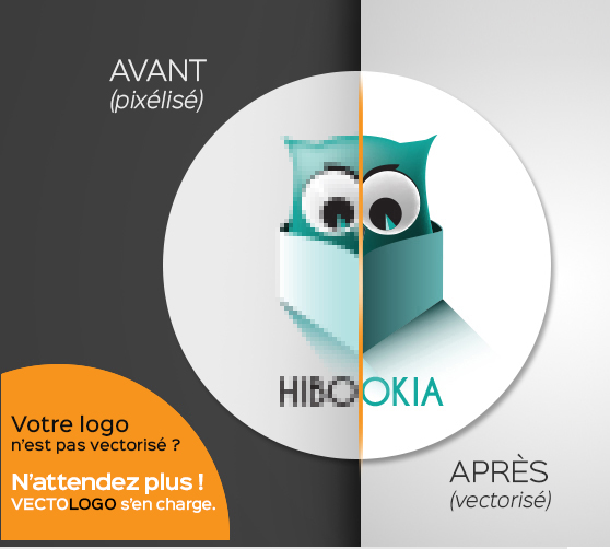 logo avant vectorisation/après vectorisation